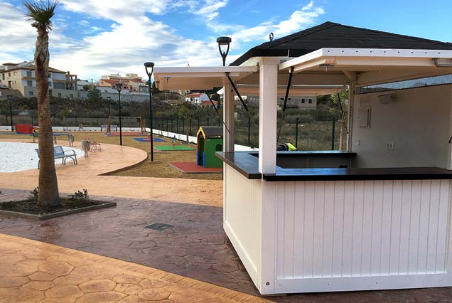 Quiosco de madera para parque infantil en Albox, Almería