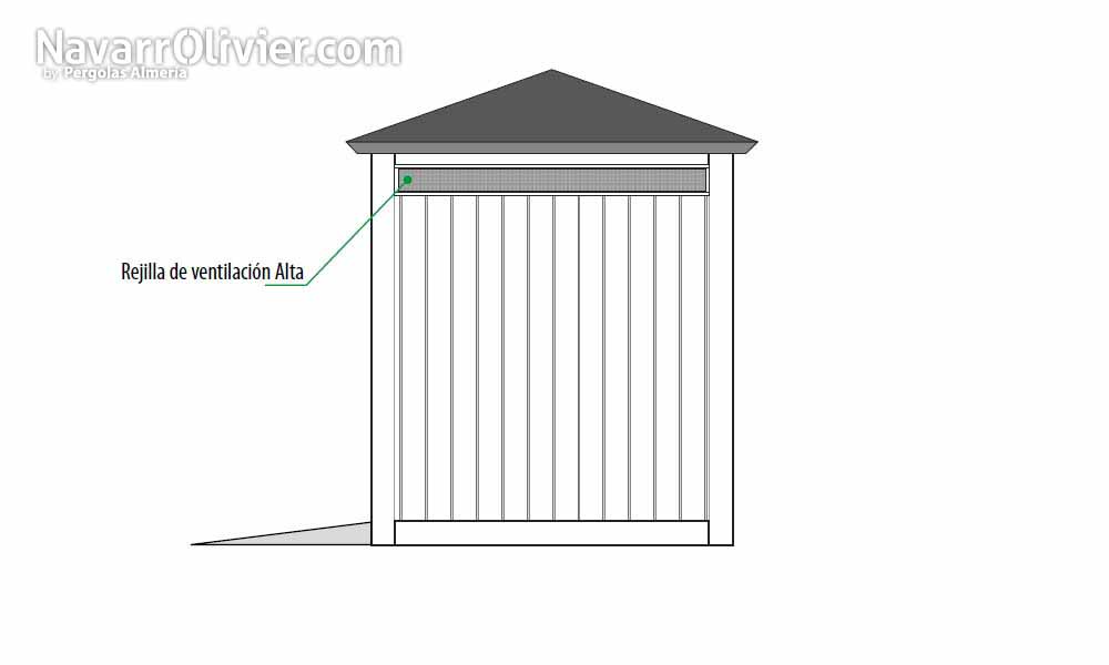 Módulo de aseo para minusvalidos en madera para exterior