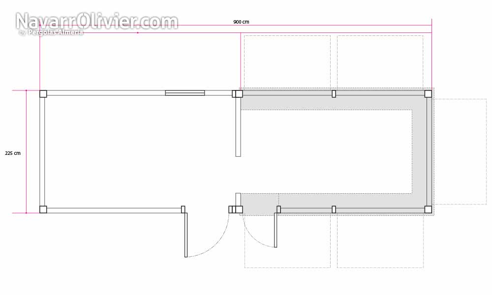 Plano de chiringuito para proyecto de licitacion en Barcelona