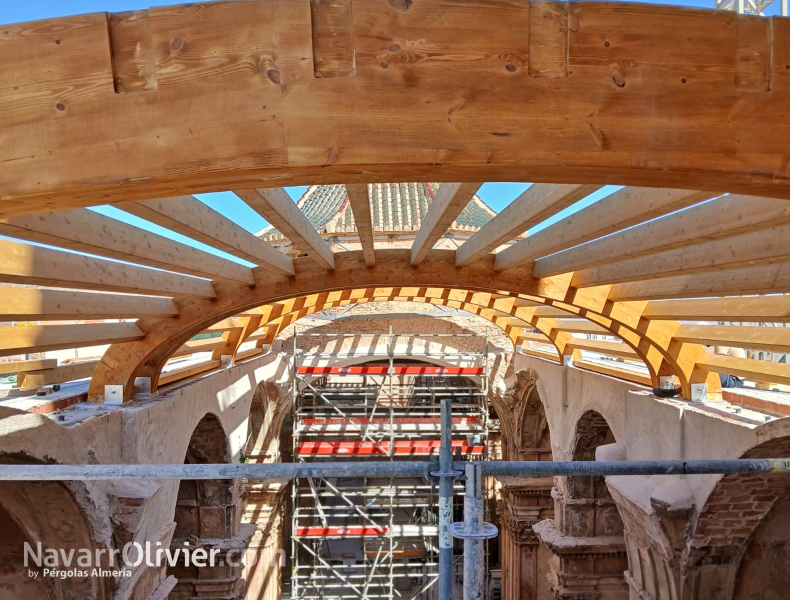 Cubierta en bóveda de madera laminada, Iglesia de San Juan, Lorca, Murcia